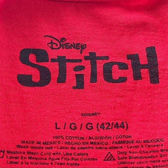 Disney Stitch HO HO Crew Neck Red shirt - Picture 8 of 11
